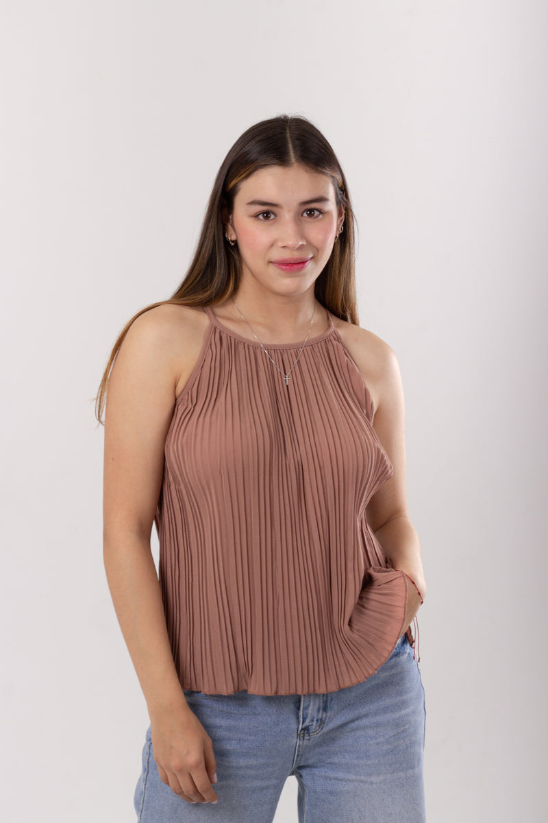 Blusa Básica Plisada