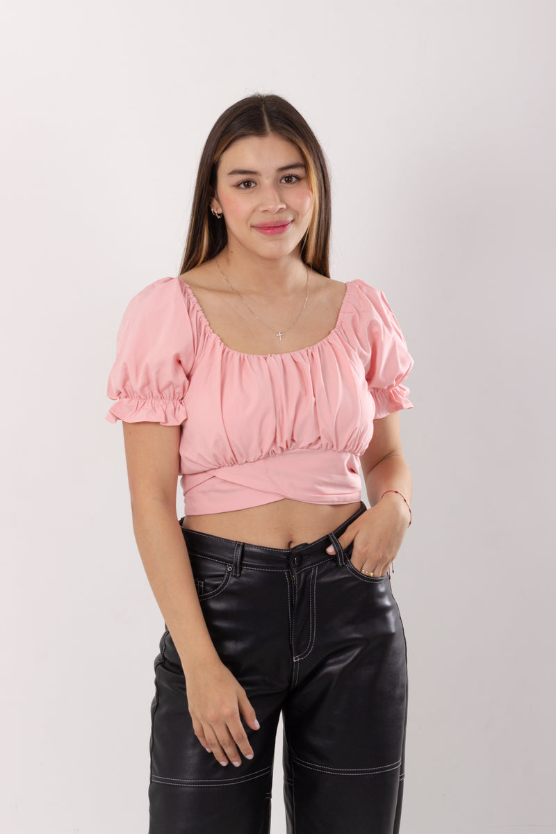 Blusa Cruzada Cintura