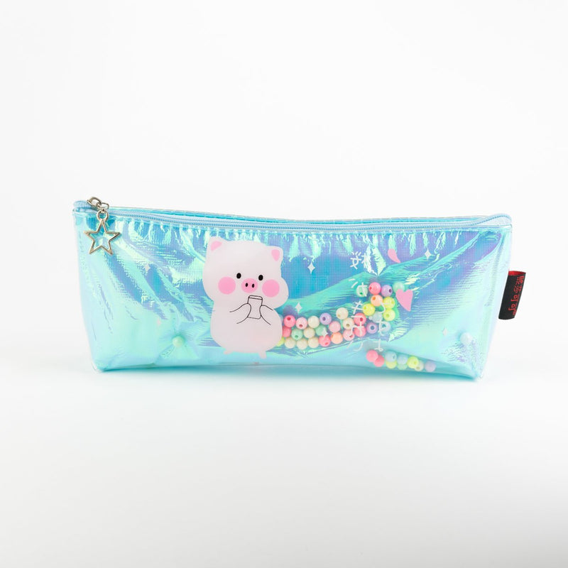 decorated pig pencil case