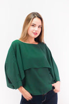 Blusa Cuello Redondo Verde