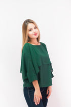 Blusa Cuello Redondo Verde