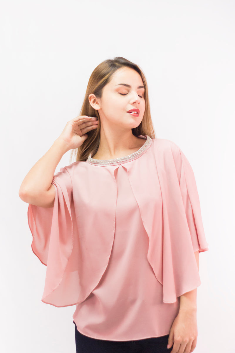 Blusa Manga Sisa Rosada