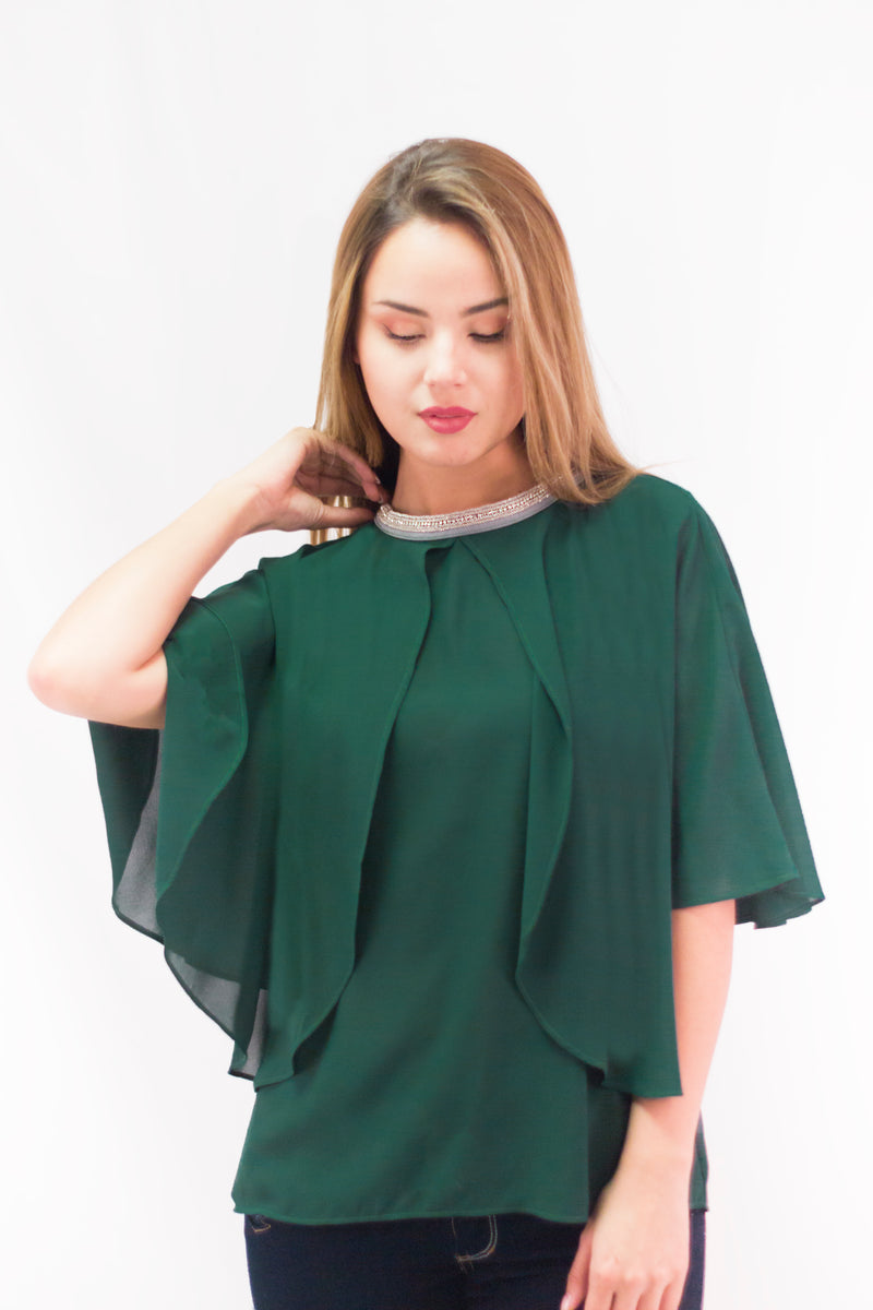 Blusa Manga Sisa Verde