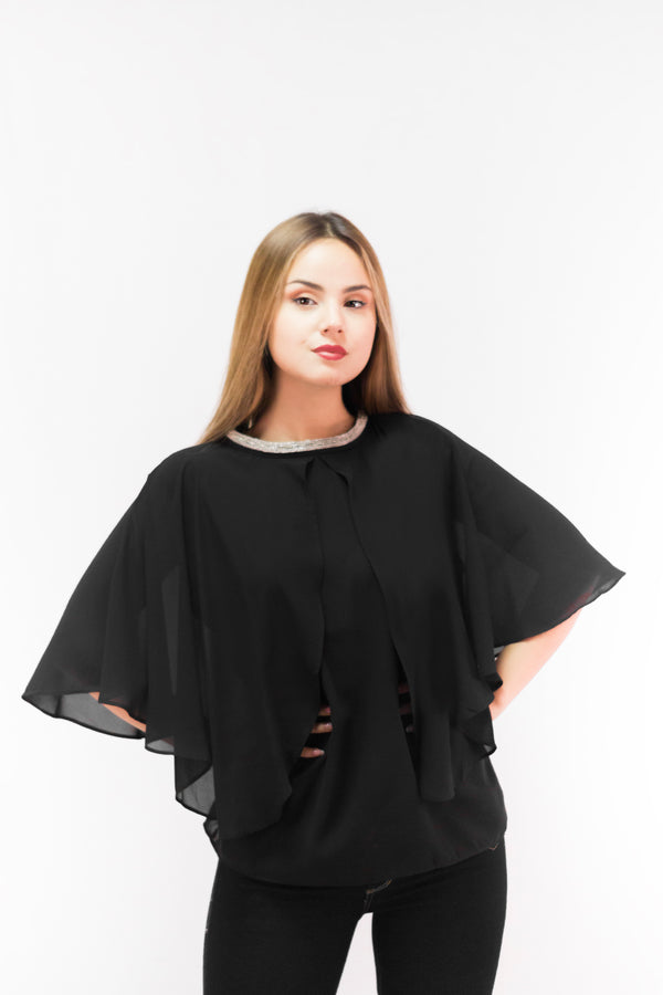 Blusa Manga Sisa Negra