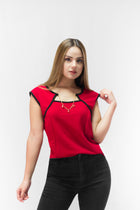 Blusa Con Collar Manga Sisa